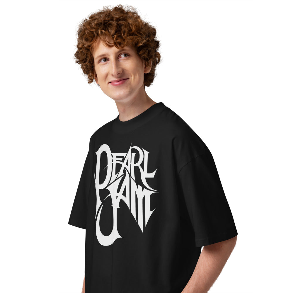 Oversize Pearl Jam Rock band - Modelo masculino lateral