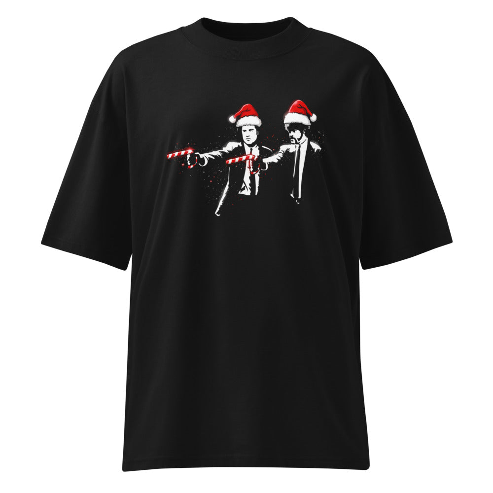 Oversize Pulp Fiction Santa Hats Candy Canes - Frente fantasma
