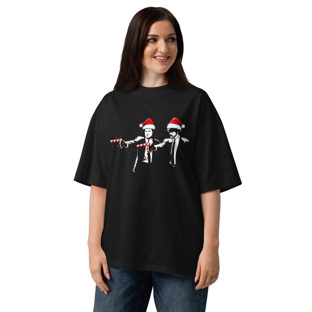 Oversize Pulp Fiction Santa Hats Candy Canes - Modelo femenina