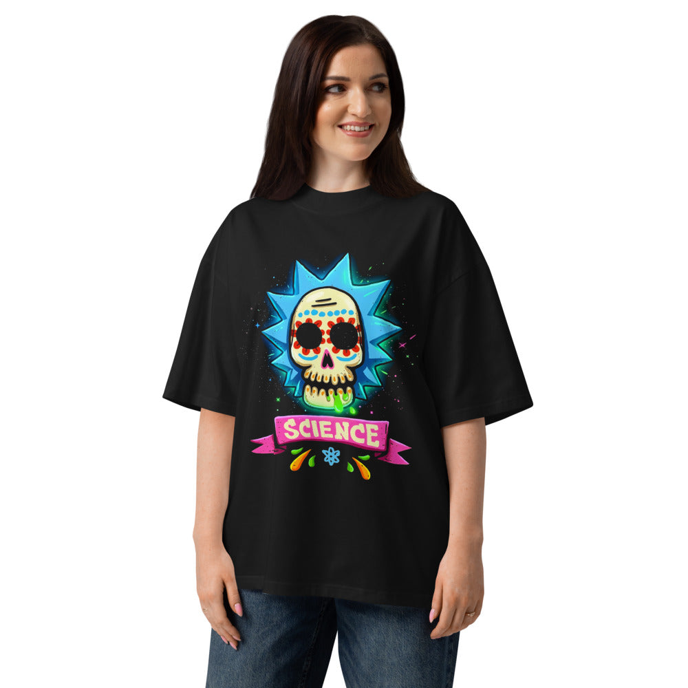 Oversize Rick Sanchez Sugar Skull Science - Modelo femenina