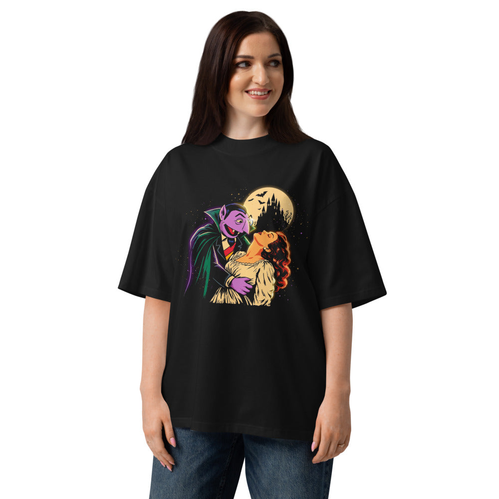 Oversize Sesame Street Count Von Count Vampire Moon - Modelo femenina