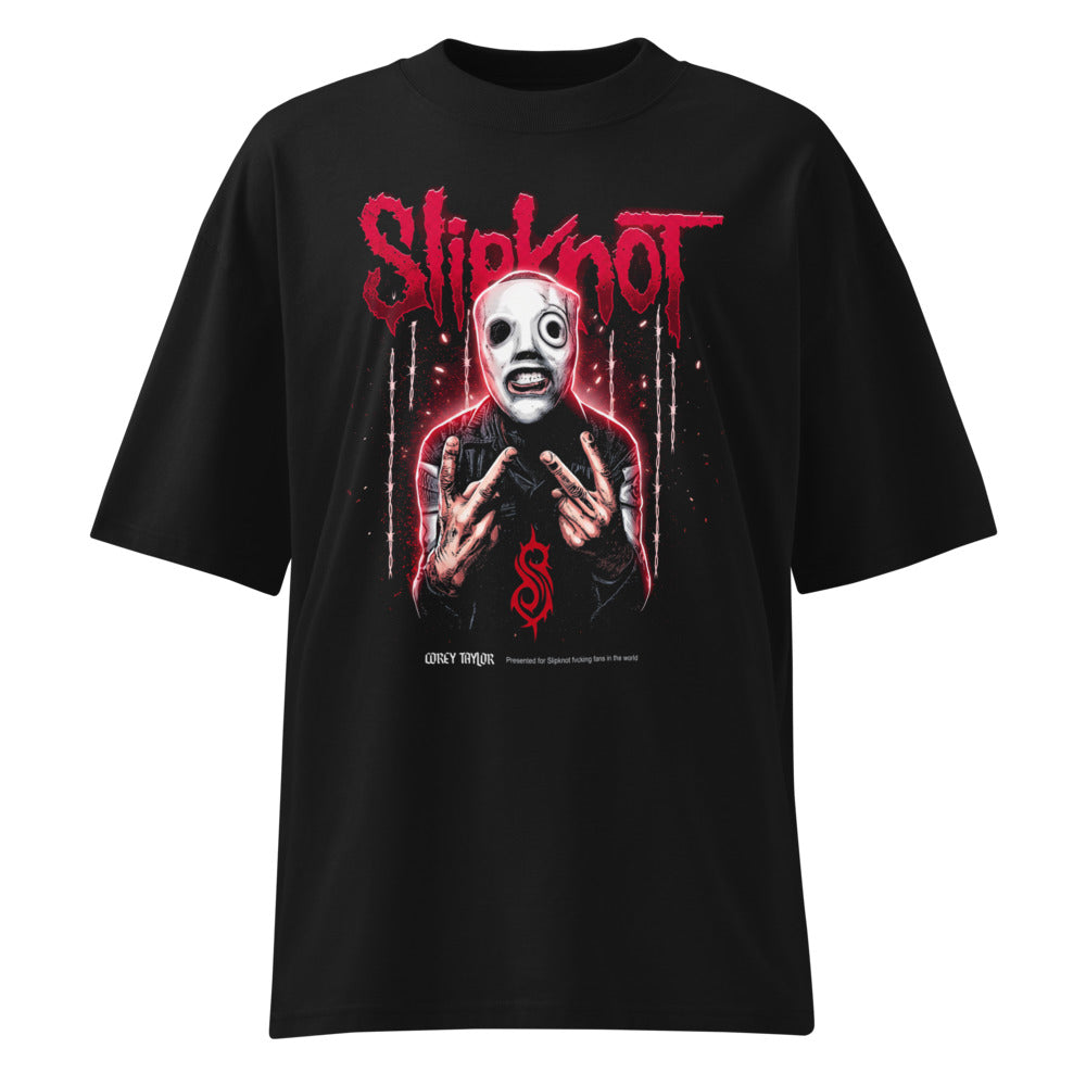 Oversize Slipknot White Mask Barbed Wire - Frente fantasma