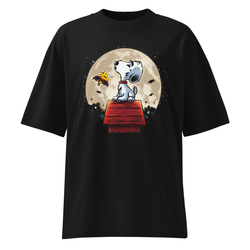 Oversize Snoopy Woodstock Vampire Full Moon Doghouse - Frente fantasma