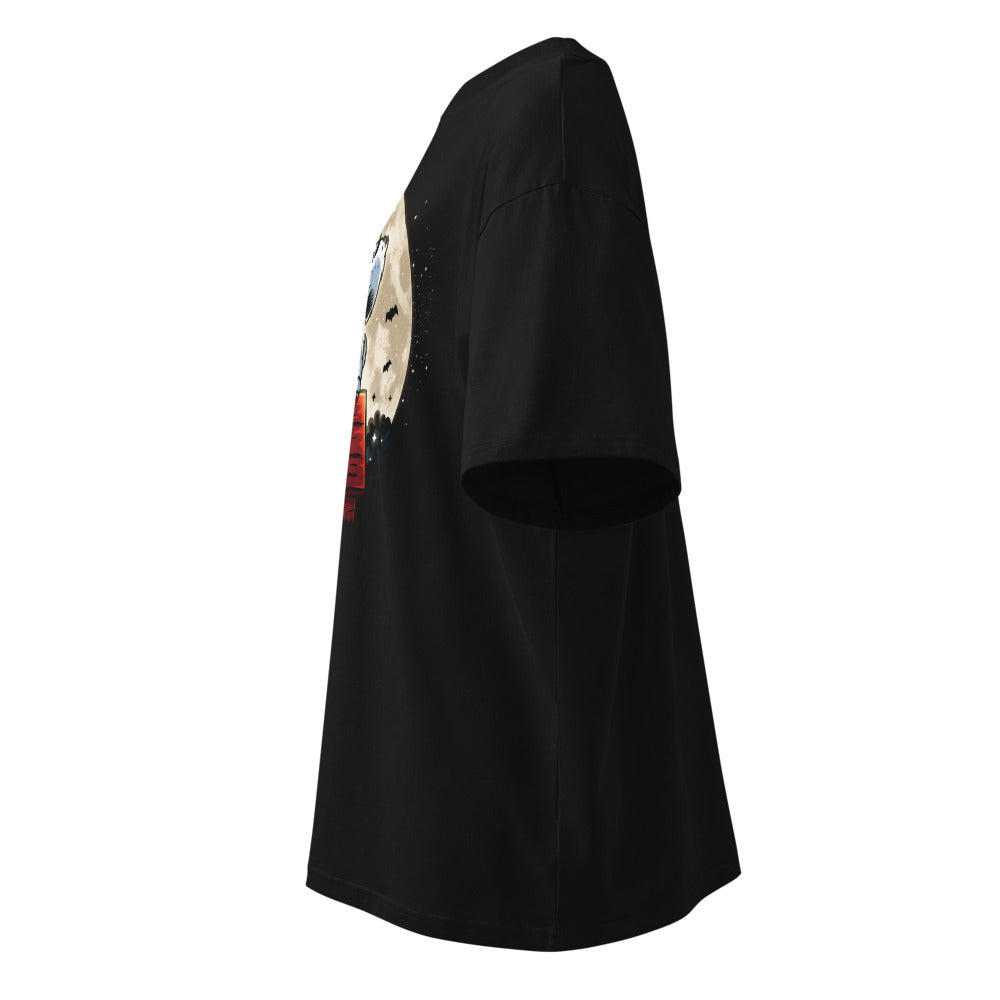 Oversize Snoopy Woodstock Vampire Full Moon Doghouse - Lateral fantasma