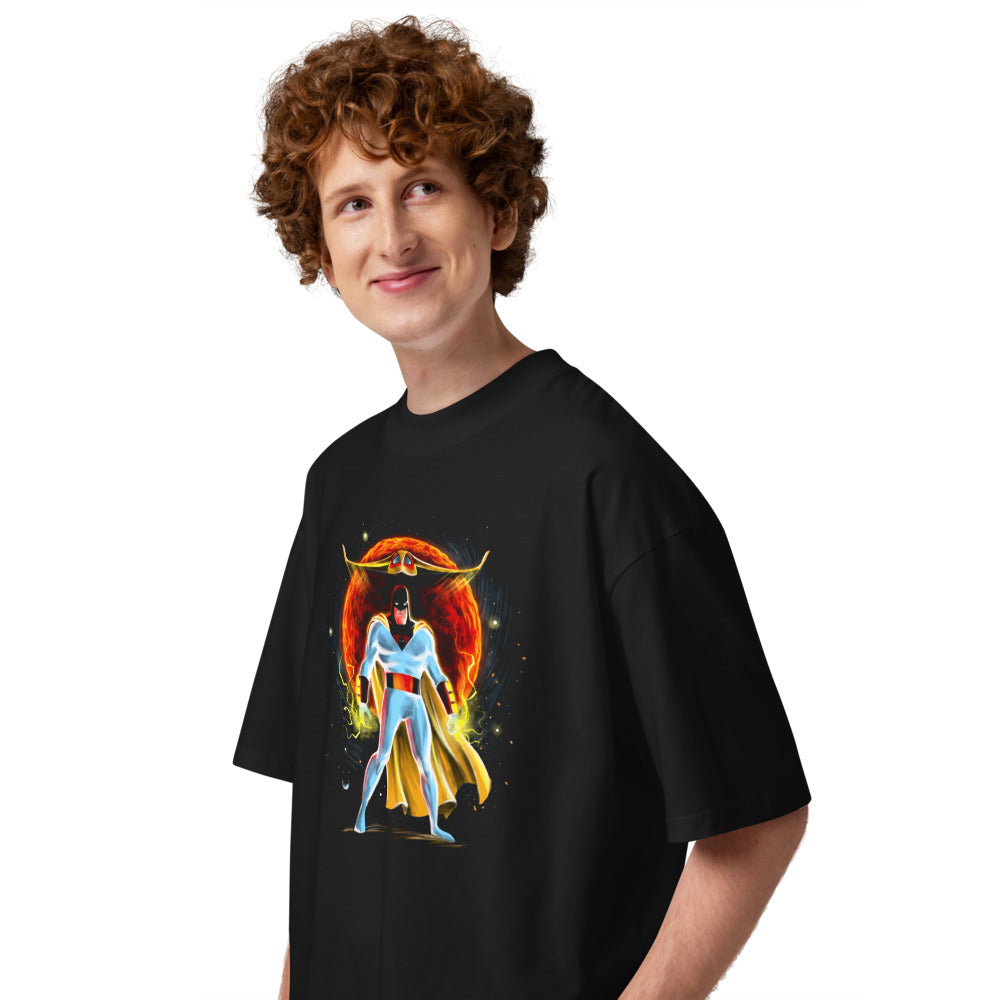 Oversize Space Ghost Red Sun Cosmic - Modelo masculino lateral