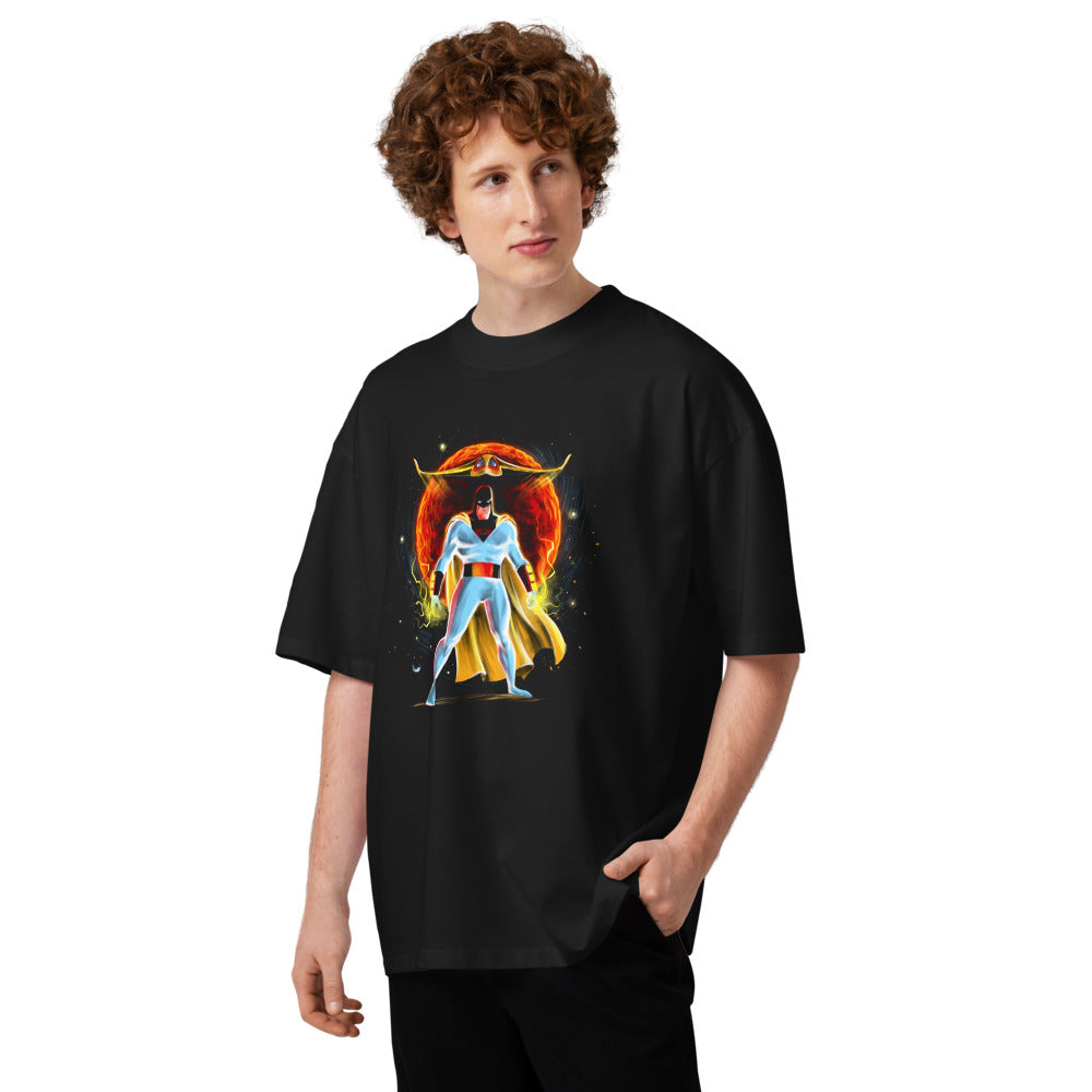 Oversize Space Ghost Red Sun Cosmic - Modelo masculino