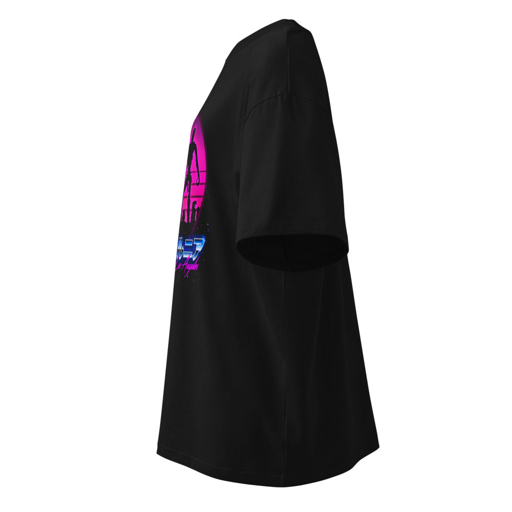Oversize Terminator Los Angeles Synthwave Endoskeleton - Lateral fantasma