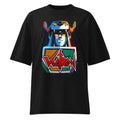 Oversize Voltron Neon Robot Head Yellow Eyes - Frente fantasma