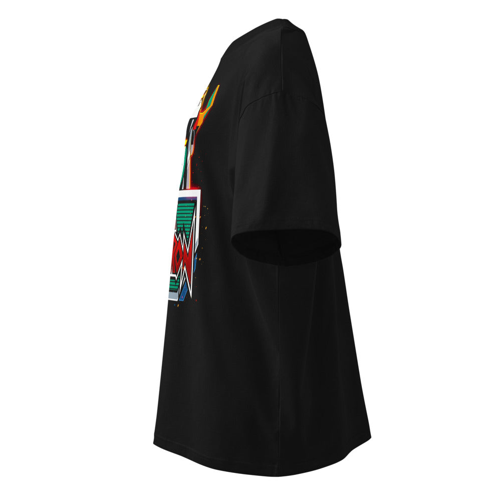 Oversize Voltron Neon Robot Head Yellow Eyes - Lateral fantasma