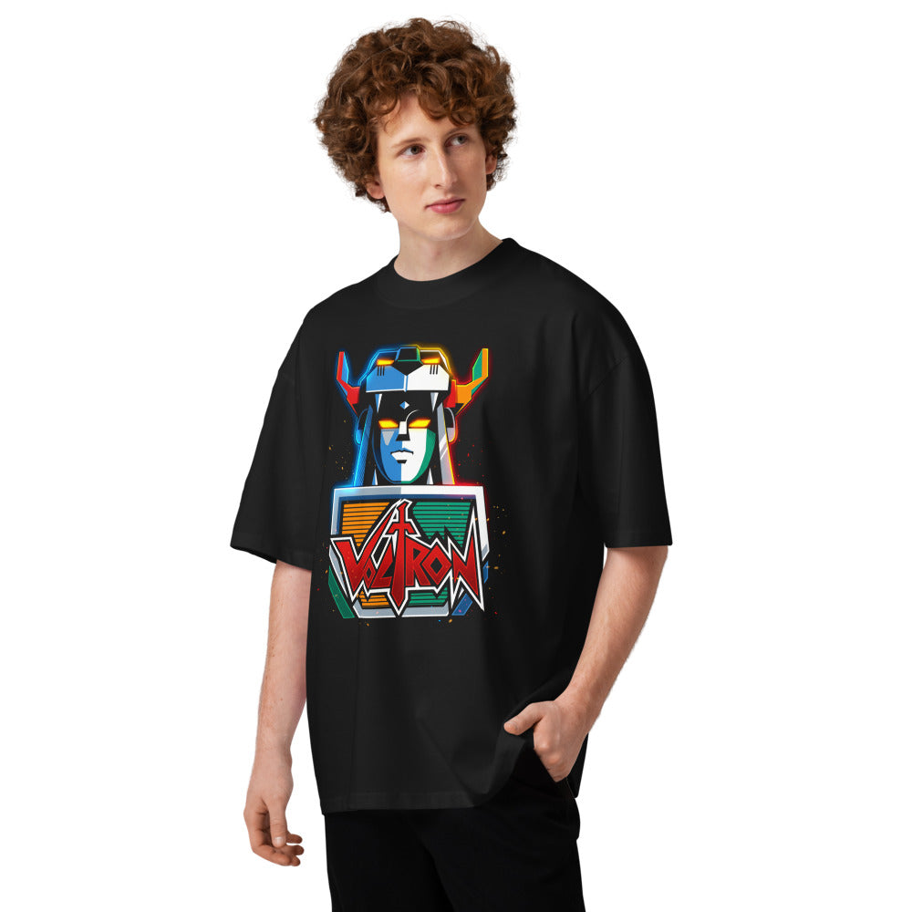 Oversize Voltron Neon Robot Head Yellow Eyes - Modelo masculino