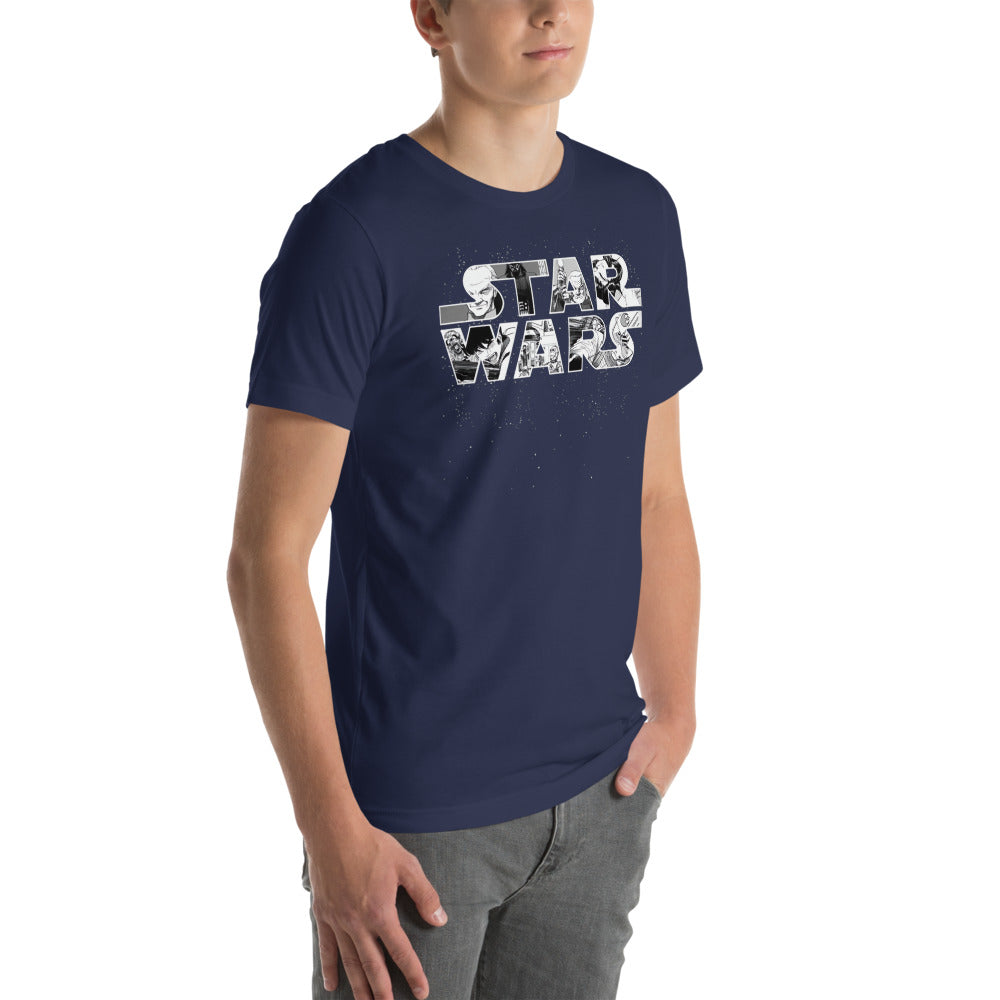 Playera Anime Star Wars - Modelo masculino lateral
