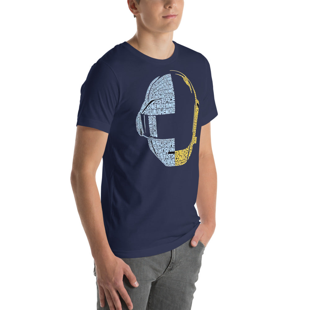 Playera Daft Punk - Modelo masculino lateral