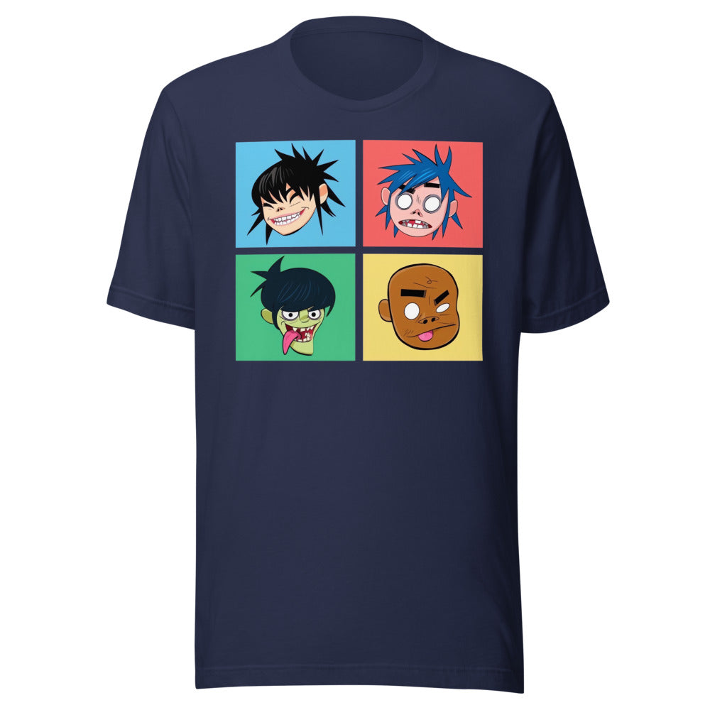 Playera Gorillaz Pop Art - Frente grande