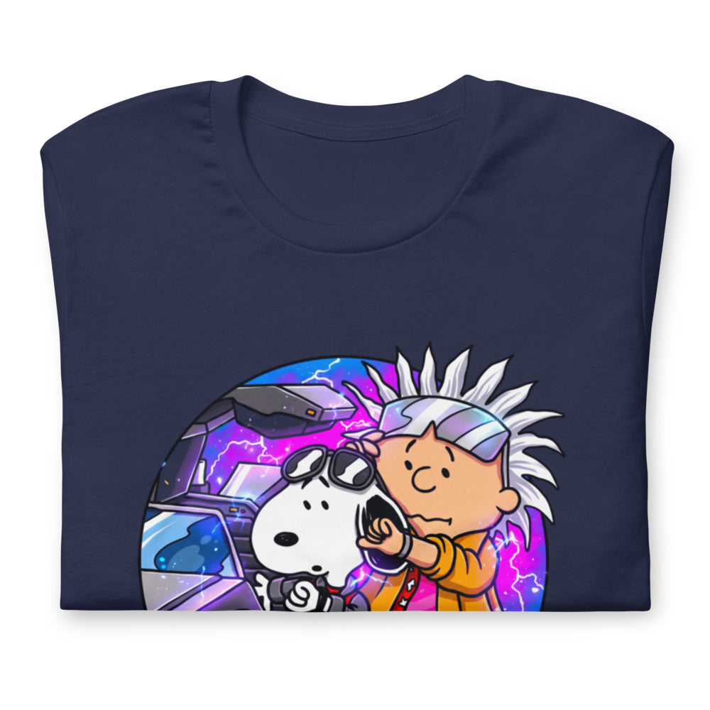 Playera Snoopy Marty Charlie Brown Doc DeLorean - Doblado
