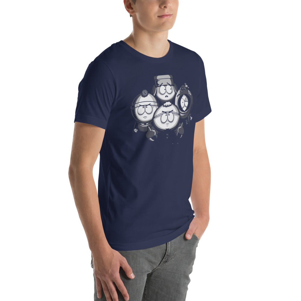 Playera South Park Rhapsody - Modelo masculino lateral