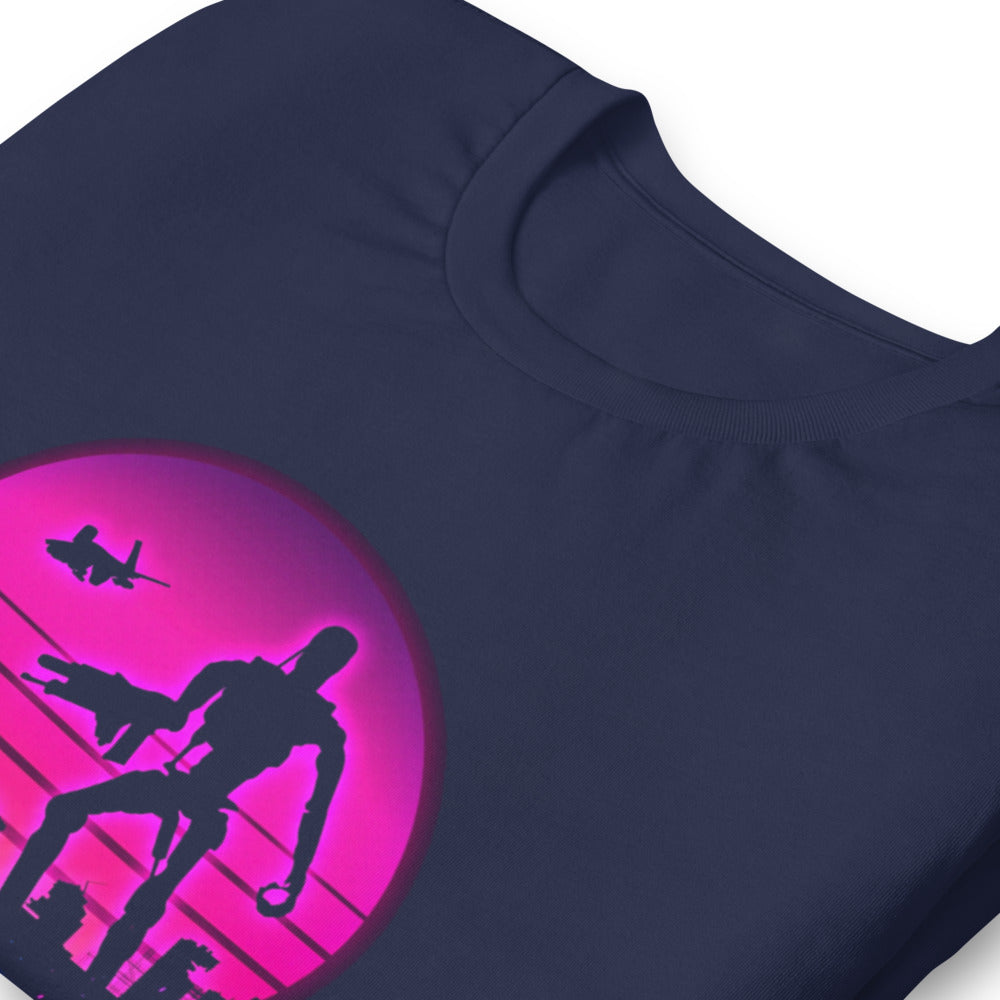Playera Terminator Los Angeles Synthwave Endoskeleton - Doblado zoom