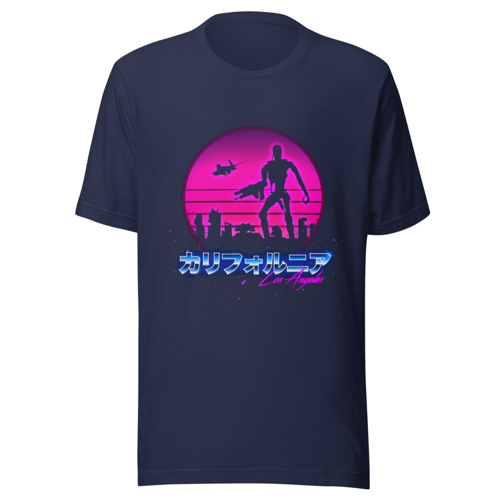 Playera Terminator Los Angeles Synthwave Endoskeleton - Frente grande