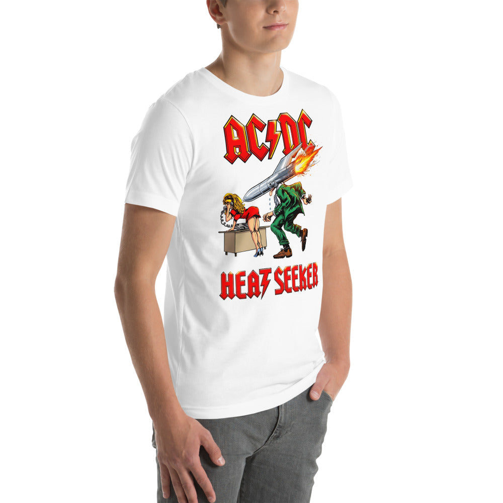 Playera ACDC Heat Seeker Missile - Modelo masculino lateral