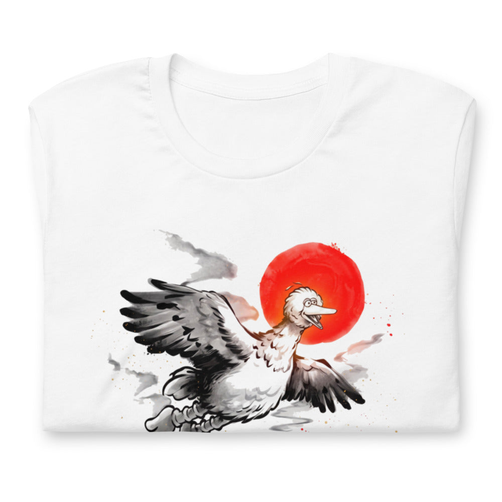 Playera Big Bird Ink Wash Flying Red Sun - Doblado