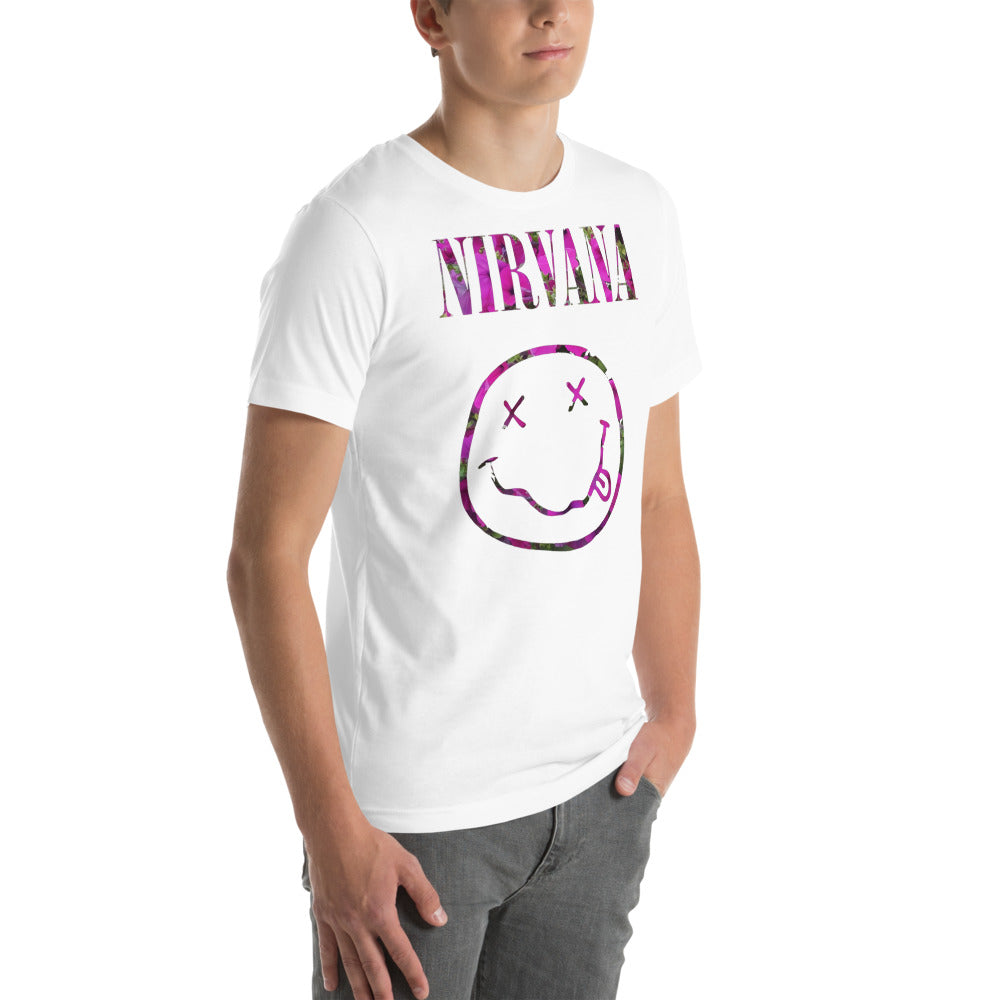 Playera Psychedelic Nirvana - Modelo masculino lateral