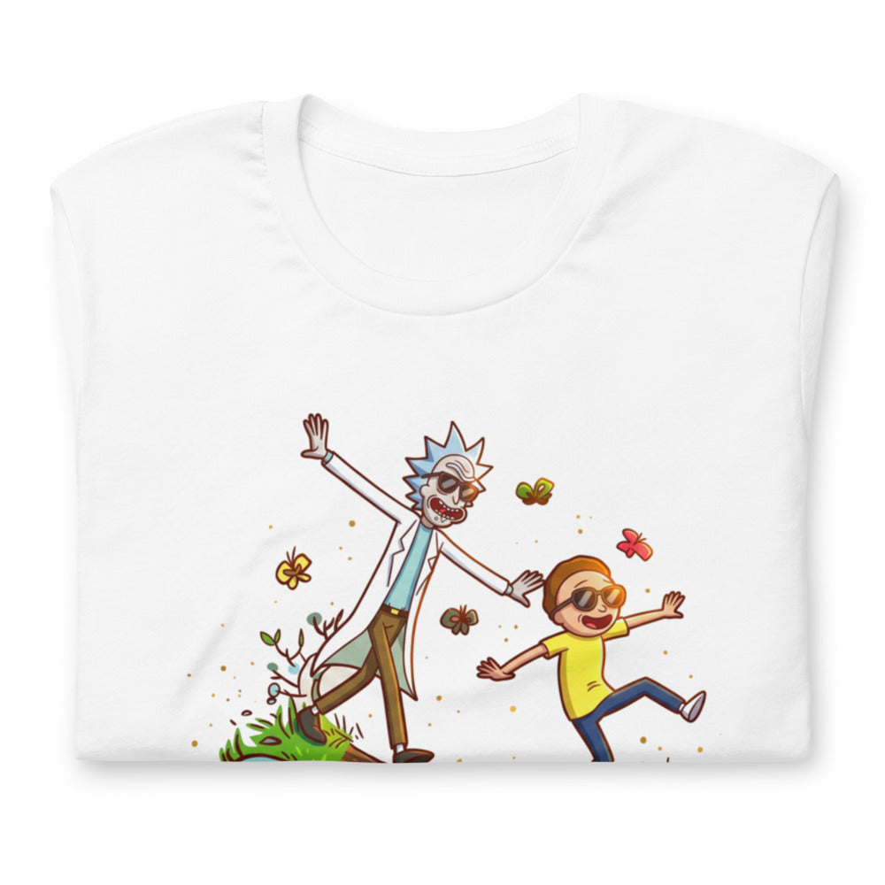 Playera Rick And Morty Balancing Log Sunglasses - Doblado