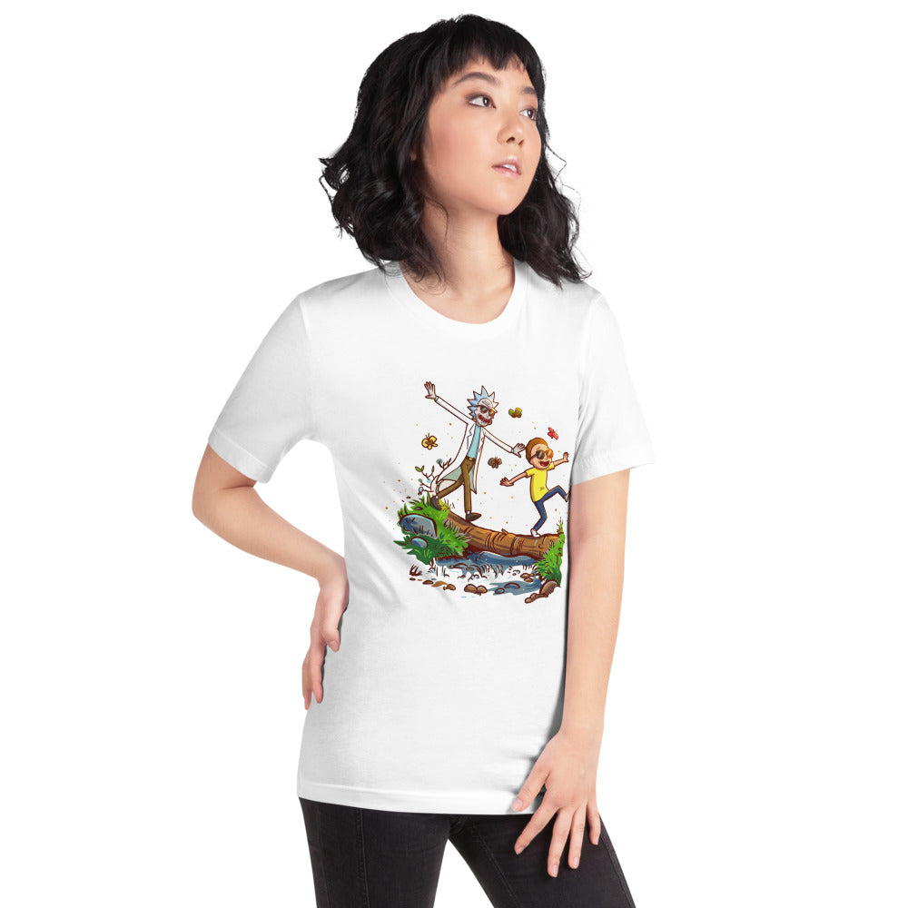 Playera Rick And Morty Balancing Log Sunglasses - Modelo femenina