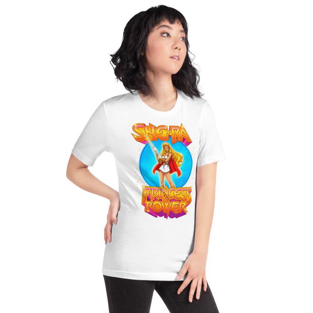 Playera She-Ra Princess Of Power Starry Blue Circle - Modelo femenina