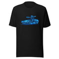 Playera Back To The Future DeLorean Neon Wireframe - Frente grande