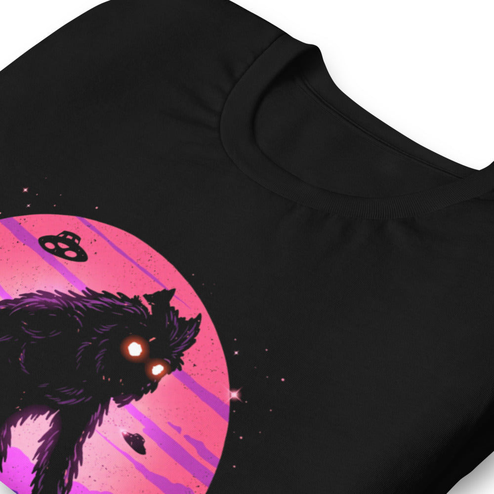 Playera Bigfoot UFO Retro Sunset - Doblado zoom
