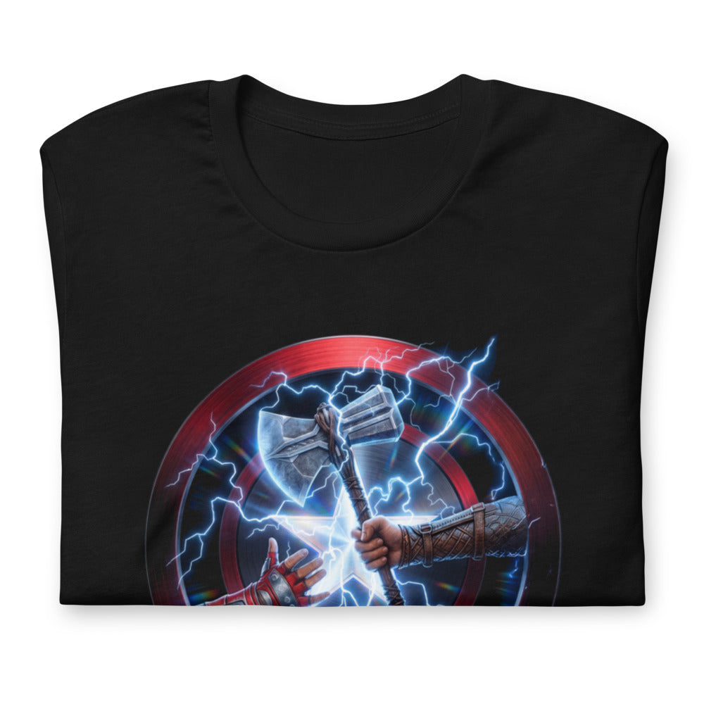 Captain America Thor Weapon Clash - Doblado