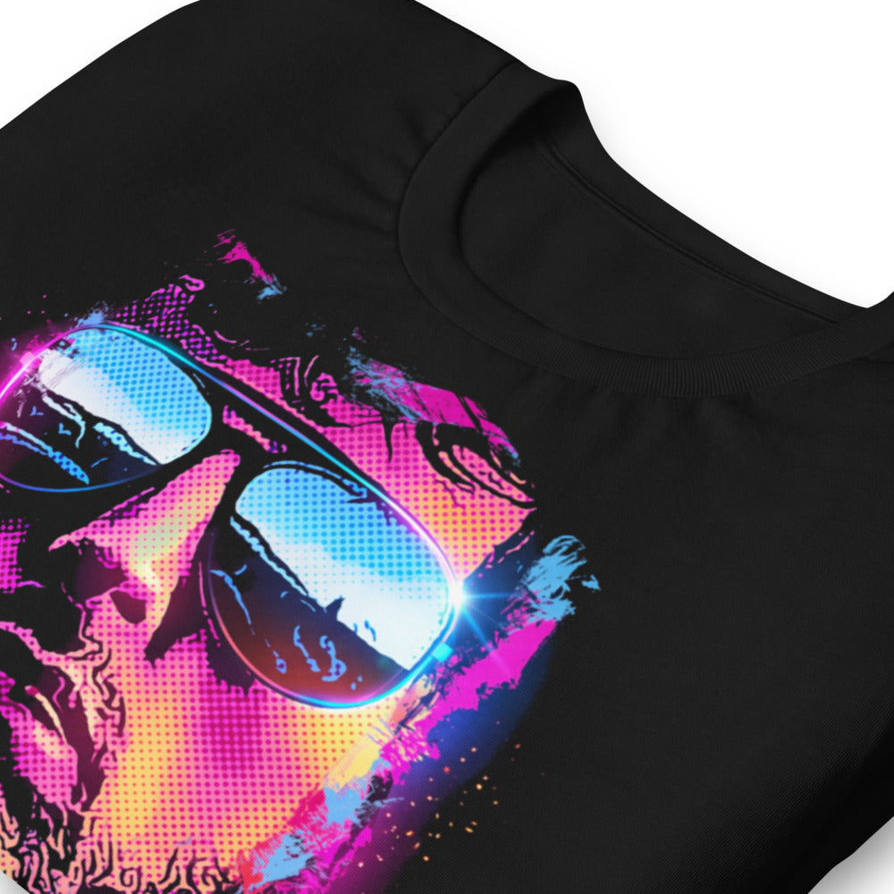 Playera Cobra Neon Sunglasses Synthwave - Doblado zoom