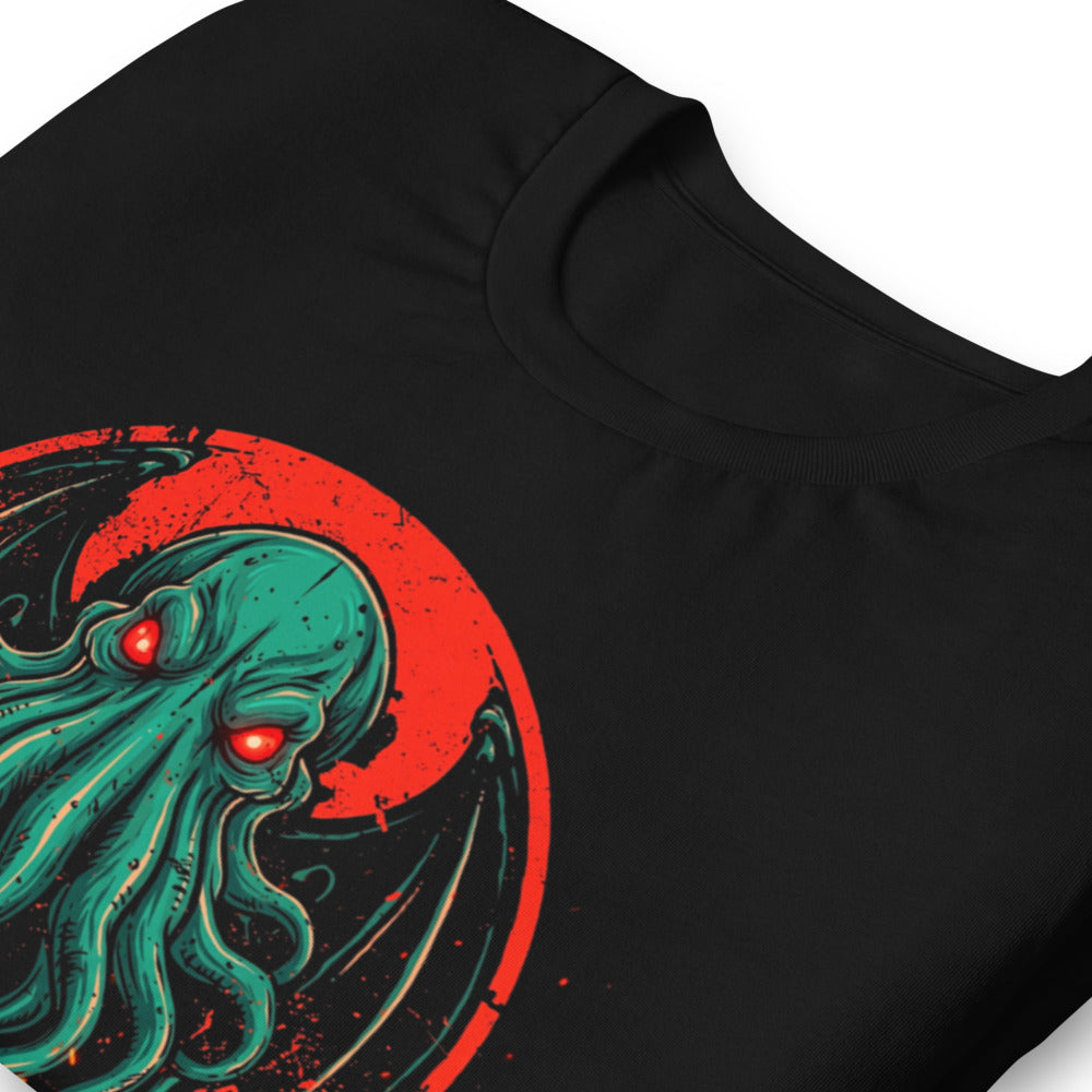 Playera Cthulhu Red Eyes Bat Wings - Doblado zoom