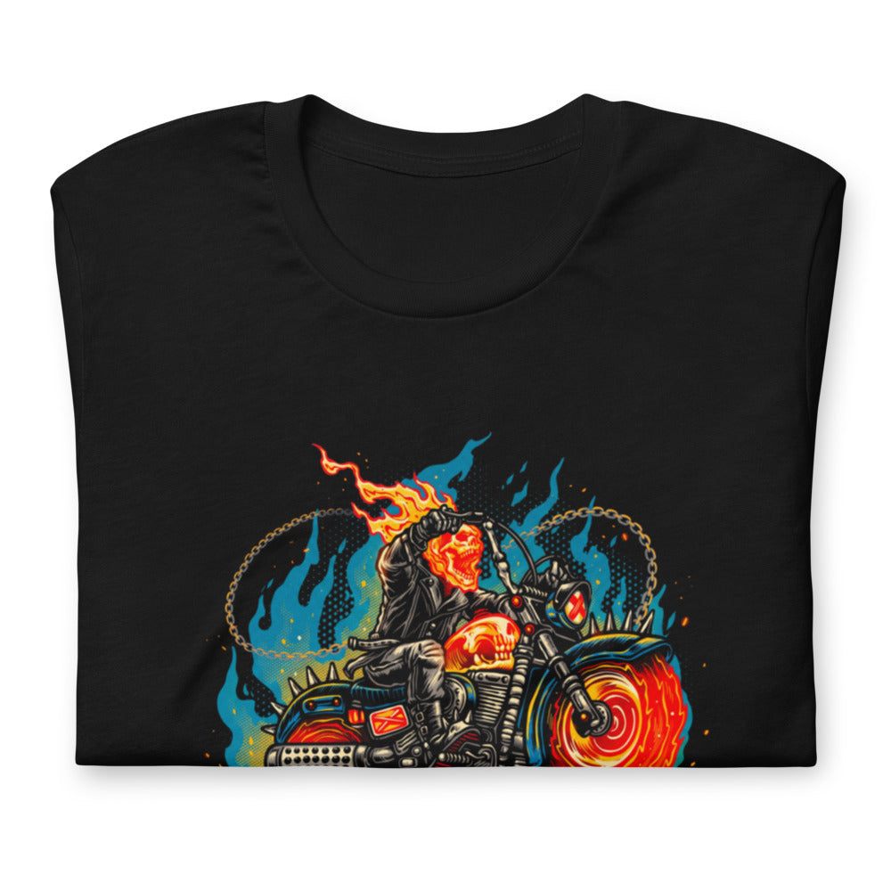 Playera Ghost Rider Blaze Spiked Chopper - Doblado