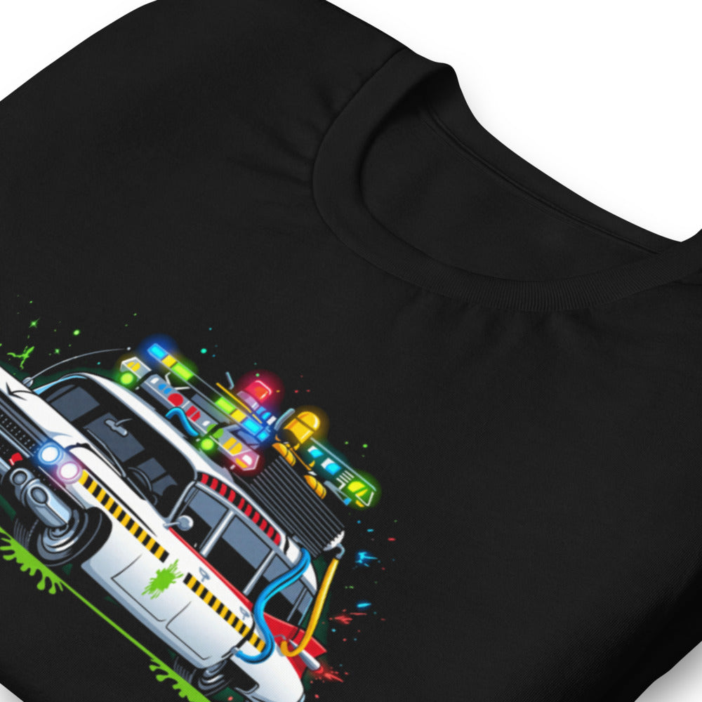 Playera Ghostbusters Ecto-1 Green Slime Roof Lights - Doblado zoom