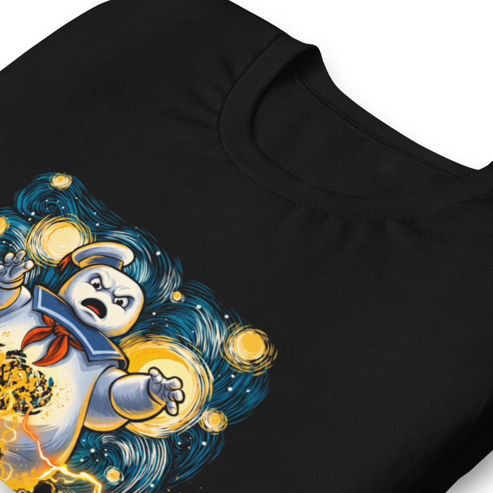 Playera Ghostbusters Stay Puft Starry Night - Doblado zoom