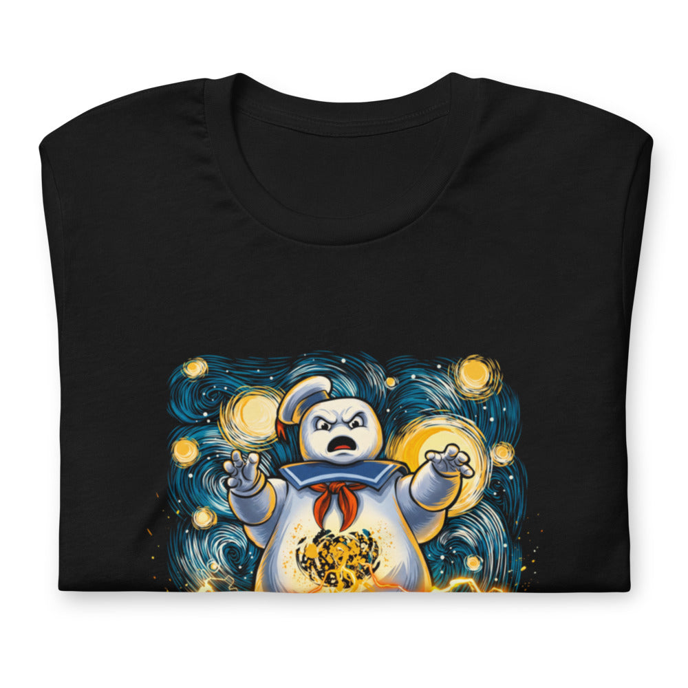 Playera Ghostbusters Stay Puft Starry Night - Doblado