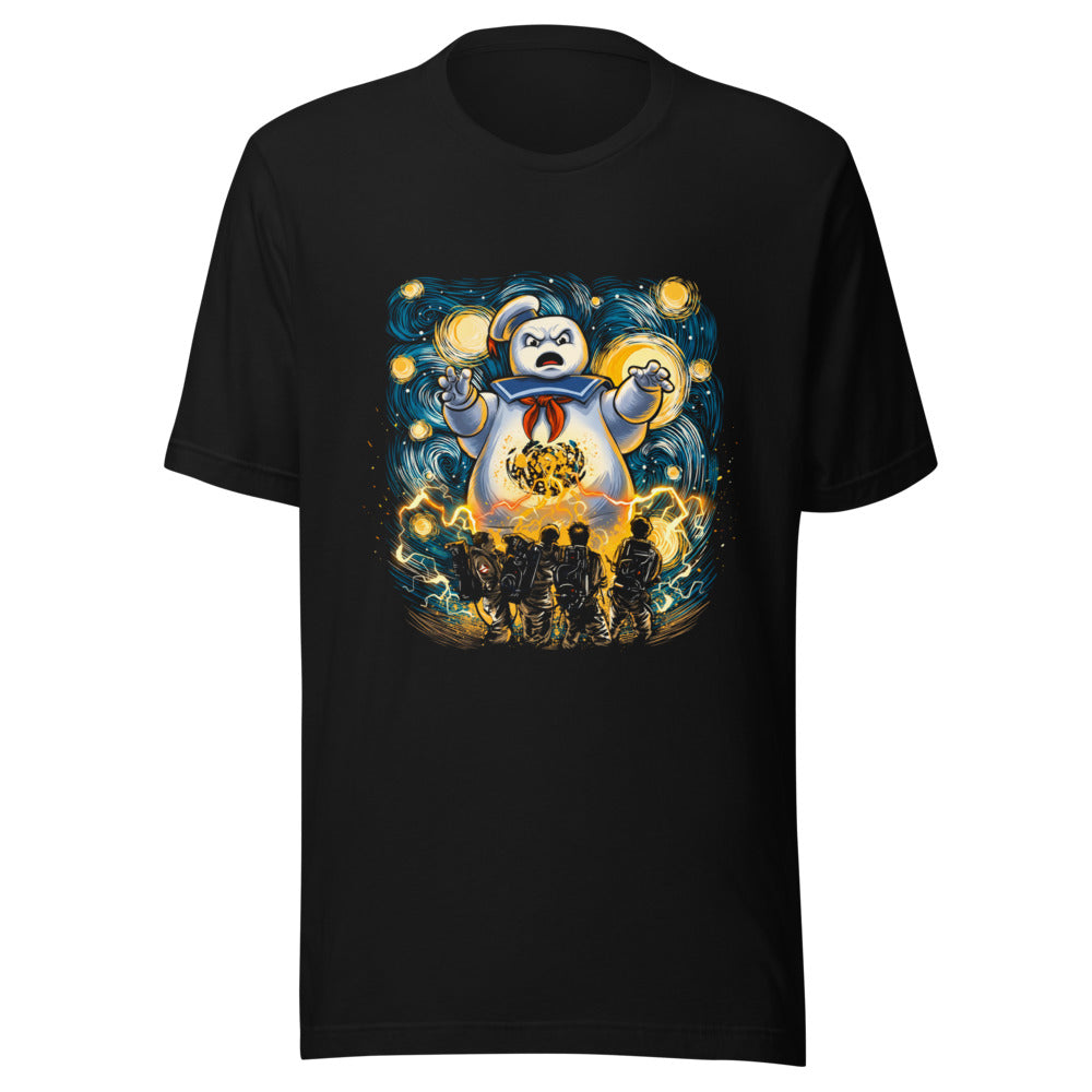 Playera Ghostbusters Stay Puft Starry Night - Frente grande