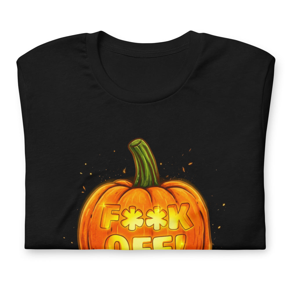 Playera Glowing Jack O Lantern Halloween Humor - Doblado
