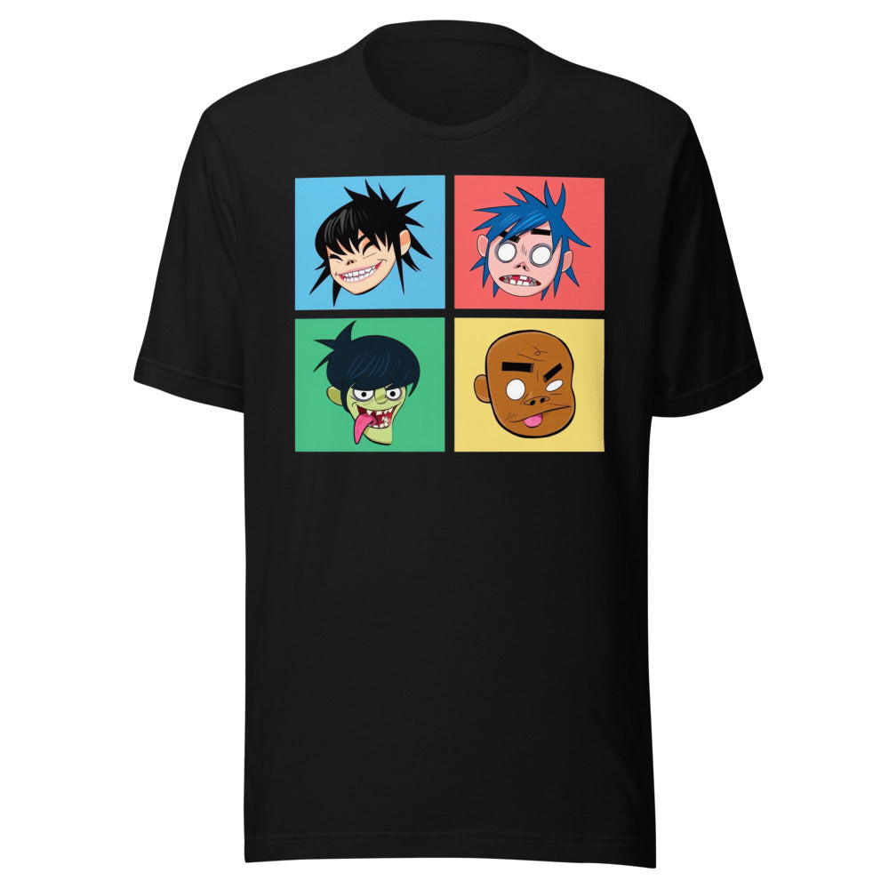 Playera Gorillaz Pop Art - Frente grande