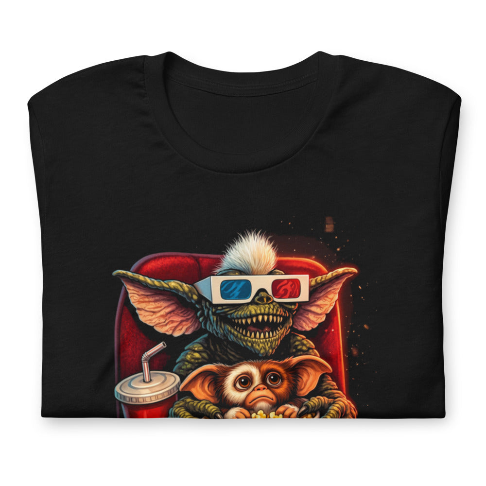 Playera Gremlins Stripe Gizmo Movie Night - Doblado