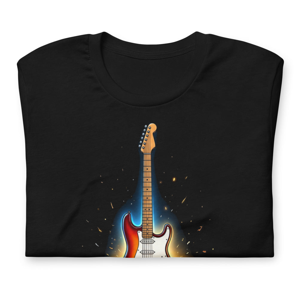 Playera Guitar Shredder Sunburst Paper Shredder - Doblado