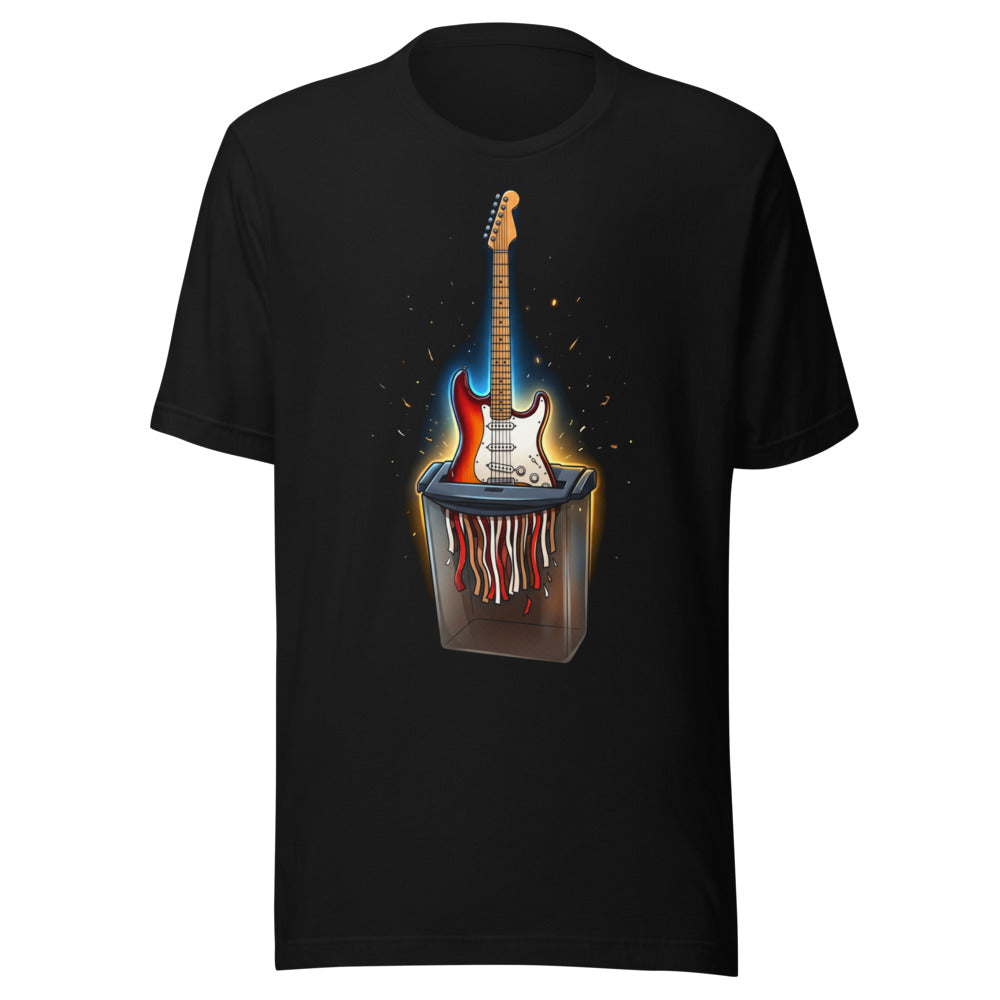 Playera Guitar Shredder Sunburst Paper Shredder - Frente grande