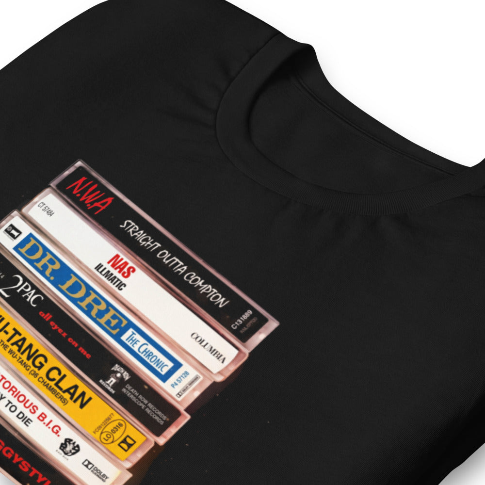 Playera Hip Hop Cassette Stack NWA 2Pac Wu-Tang - Doblado zoom