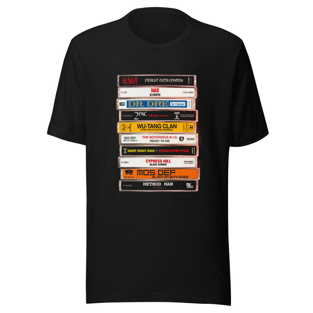 Playera Hip Hop Cassette Stack NWA 2Pac Wu-Tang - Frente grande