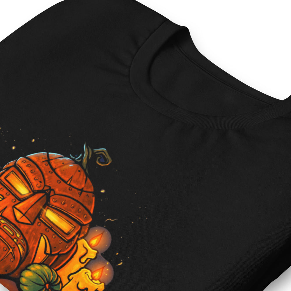 Playera Iron Mask Jack O Lantern Candles - Doblado zoom