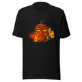 Playera Iron Mask Jack O Lantern Candles - Frente grande