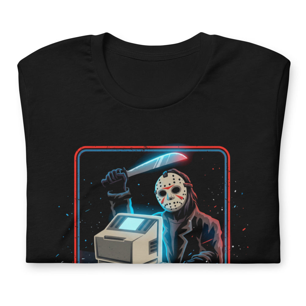 Playera Jason Campamento Cristal Hackers Desde 1980 - Doblado