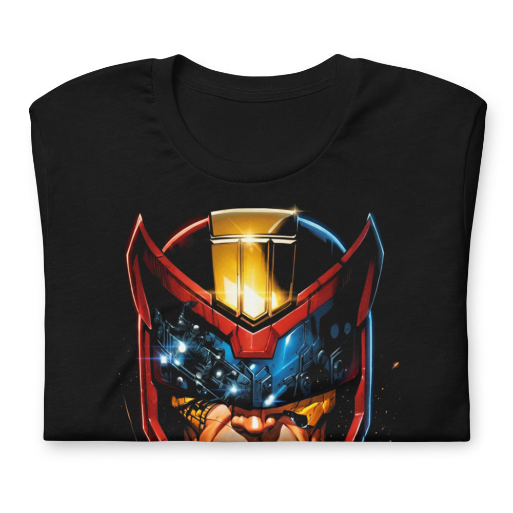 Playera Judge Dredd Golden Crest Helmet - Doblado