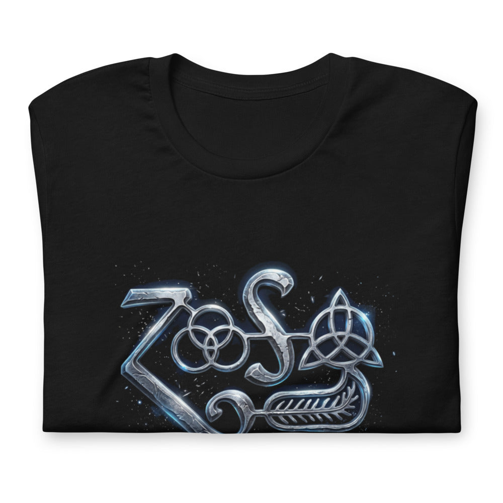 Playera Led Zeppelin Zoso Chrome Symbol - Doblado
