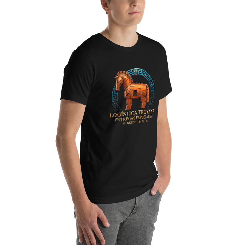 Logistica Troyana Trojan Horse Humor - Modelo masculino lateral